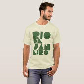 T-shirt Vert typographie de Rio (Devant entier)