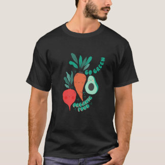 T-shirt Vert Végétalien Sans Plastique Sauver La Terre 1