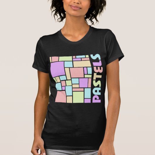 T-shirt Vertical à motif Pastels (Devant)