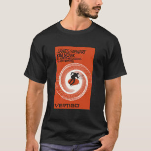 T-shirt Vertigo 1958 Poster de cinéma Art Vieux domaine pu