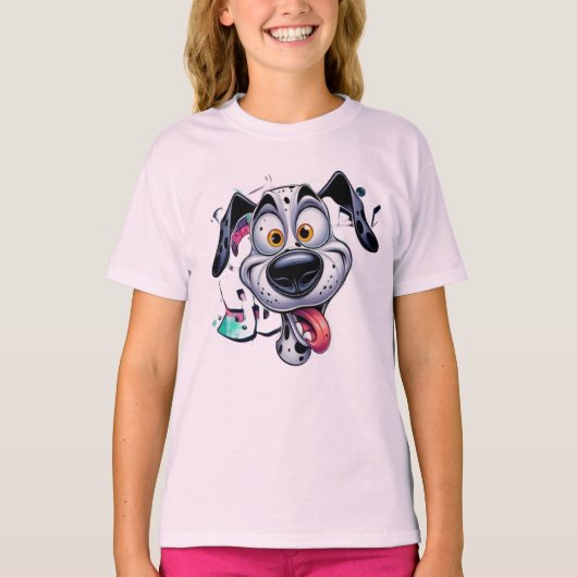 T-shirt very cute funny happy smiling puppy (Devant)