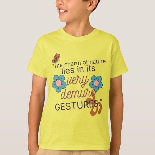 T-shirt Very Demure Gestures-Gen Z 2026, Yellow Kids Basic (Devant)