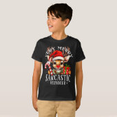T-shirt Very Merry Sarcastic Reindeer Matching Christmas  (Devant entier)