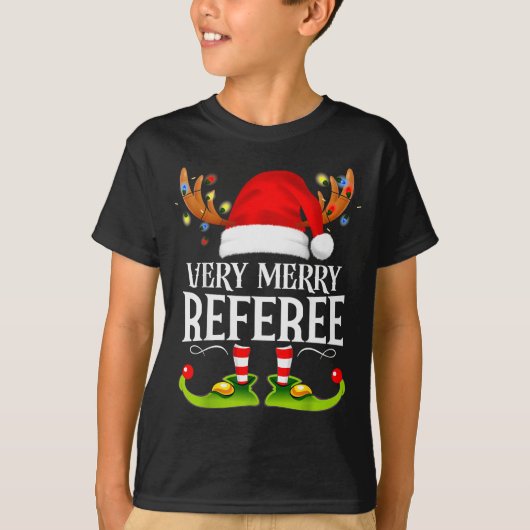 T-shirt Very Merry X-mas Referee Matching Christmas (Devant)