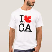T-shirt Very Polite Red Black I Love Canada Maple Leaf (Devant)