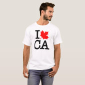 T-shirt Very Polite Red Black I Love Canada Maple Leaf (Devant entier)