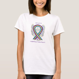 T-shirt Vessie Cancer Sensibilisation Ruban Angel Chemise