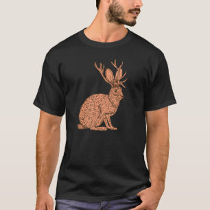 T-shirt Veste animale sauvage rétro avec Cornes d'antilope