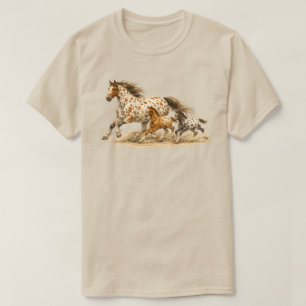 T-shirt Veste Appaloosa Cheval Crewneck Rétro 90s Cheval