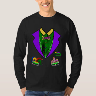 T-shirt Veste de costume de smoking drôle Mardi Gras Fête