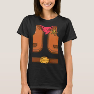T-shirt Veste simple de cowboy de sheriff western drôle Ha