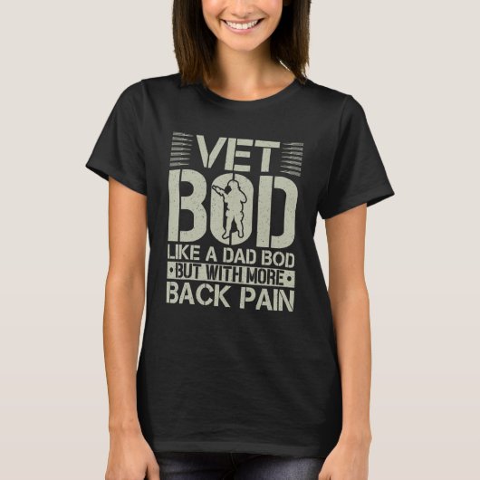 T-shirt Vet Bod Comme Papa Bod Mais Avec Plus De Douleur D (Devant)