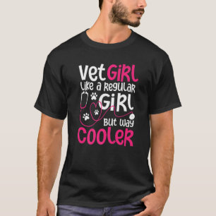 T-shirt Vet Girl Like A Regular Girl Mais Way Glacière - V