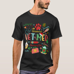 T-shirt Vet Med Super Christmas Technicien vétérinaire