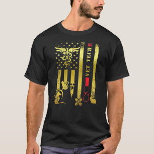 T-shirt Vet Tech Aimer Animaux Vétérinaire Tech Distressed