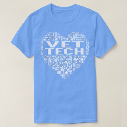 T-shirt Vet Tech Heart (Design devant)