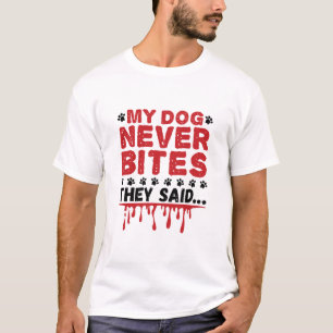T-shirt Vet Tech Vétérinaire Mon Chien ne mord jamais qu
