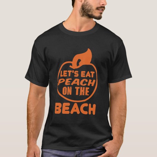 T-shirt vetarian peach saying (Devant)