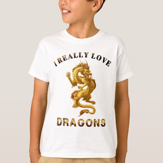 T-shirt Vêtement Amoureux Dragon Comique. (Devant)