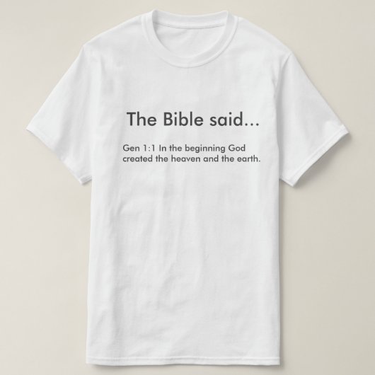 T-shirt Vêtement avec des versets de la bible (Design devant)