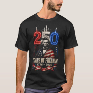 T-shirt Vêtement commémoratif Feux d'artifice USA Abraham