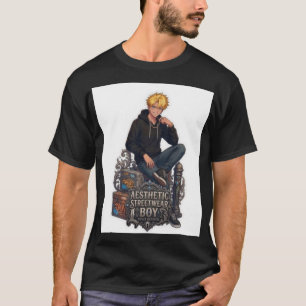 T-shirt Vêtement de rue esthétique garçon Anime - Graphiqu
