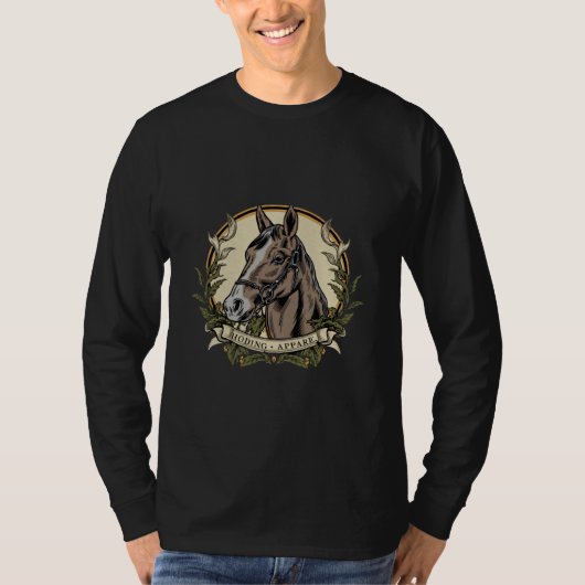 T-shirt Vêtement d'équitation - Cheval (Devant)