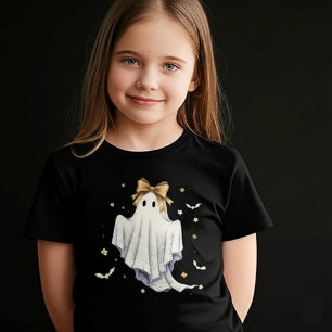 T-Shirt Vêtement mignon fantôme en dentelle Halloween - Vê