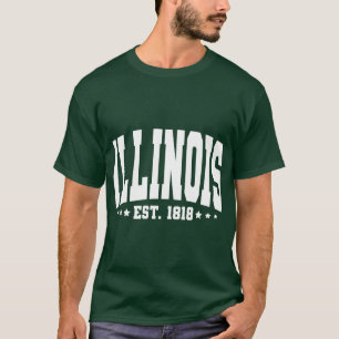 T-shirt Vêtement vintage Illinois USA Cadeau du 4 juillet