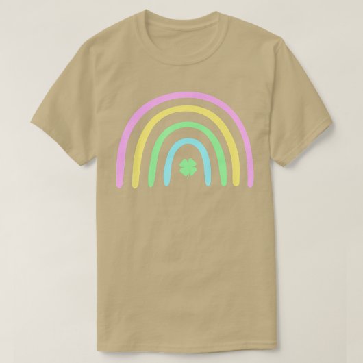 T-shirt Vêtements à quatre feuilles vertes Rainbow St Patr (Design devant)