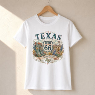 T-shirt Vêtements Boots Route Mère Vintage Rétro Texas