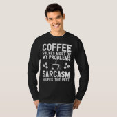T-shirt Vêtements Café Et Sarcasme - Conception de café (Devant entier)