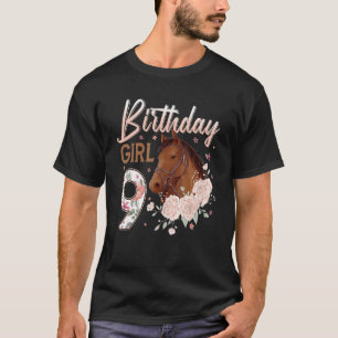 T-shirt Vêtements Cheval 9e anniversaire Fille B jour 9 an