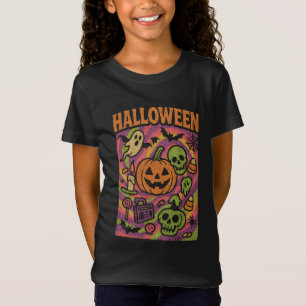 T-Shirt Vêtements d’Halloween rétro Jack-O’-Lanterne Unise