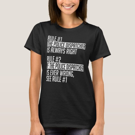 T-shirt Vêtements d'agent de dispatch de police Mignon C (Devant)