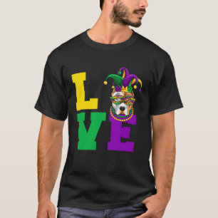 T-shirt Vêtements de chien drôles de Mardi Gras Amour de P