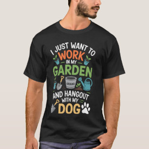 T-shirt Vêtements de citation de jardin amateur de chien p