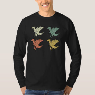 T-shirt Vêtements de dragons en origami géométrique Papier