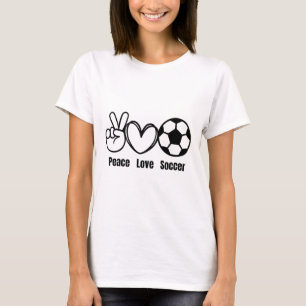 T-shirt Vêtements de fan de football Peace Love Hommes Fem