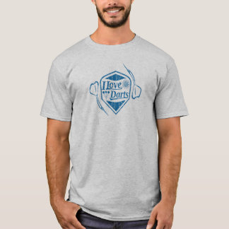 T-shirt Vêtements de fléchettes vintage J'aime les fléchet