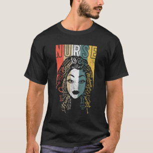 T-shirt Vêtements de infirmières noires Reine de mélanine