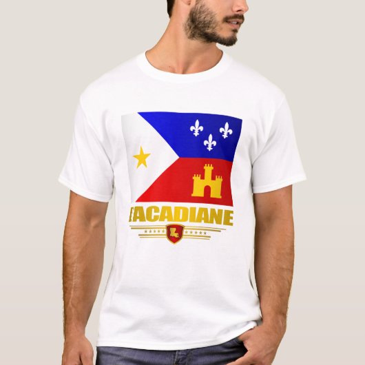 T-shirt Vêtements de la fierté acadienne (Devant)