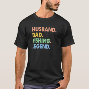 T-shirt Vêtements de légende de pêche de mari papa