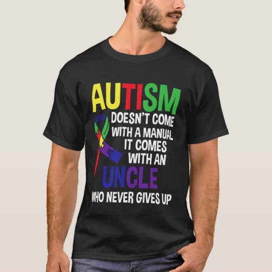 T-shirt Vêtements de l'oncle de l'autisme - Conception d'o (Devant)