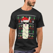 T-shirt Vêtements de Noël laid Noël Lama Noël (Devant)