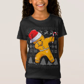 T-Shirt Vêtements de Noël moche, Cookie Dabbing Gin (Devant)