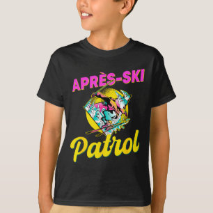 T-shirt vêtements de patrouille de ski après-ski rétro 80s