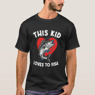 T-shirt Vêtements de pêche - Cet enfant adore pêcher