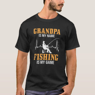 T-shirt Vêtements De Pêche Pour Grandpa Fisherman Accessor