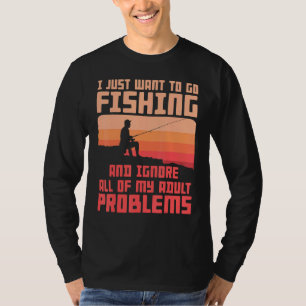 T-shirt Vêtements de pêche pour hommes La pêche résout mes